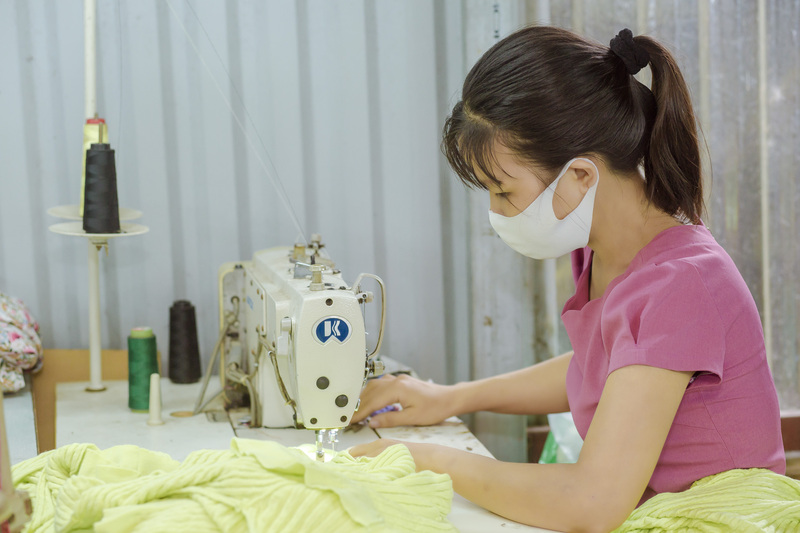 Máy móc sản xuất xưởng dệt len Đại Quyên